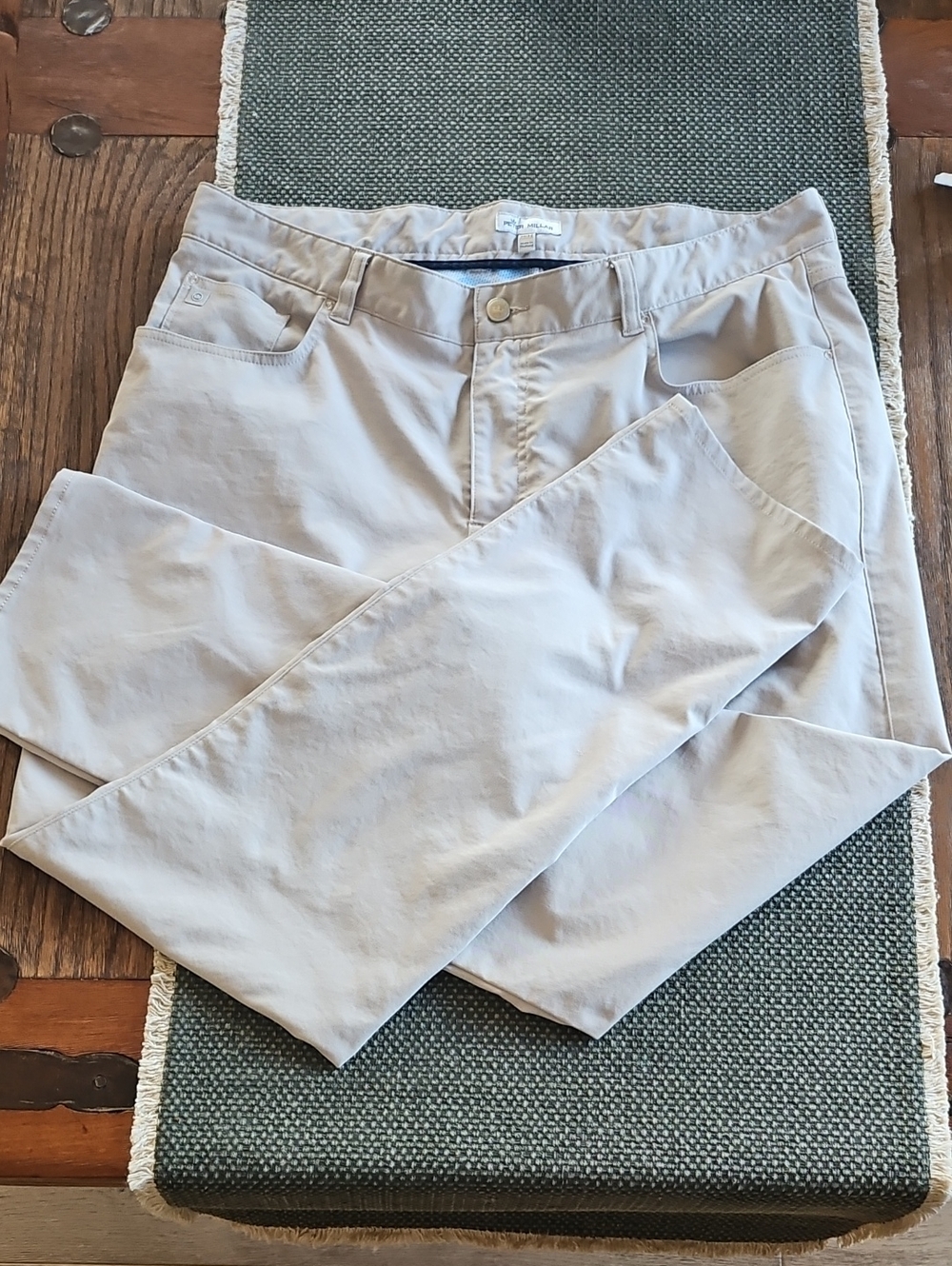 Peter Millar Cream Colored - Classic 5 Pocket Stretch Men's Pants